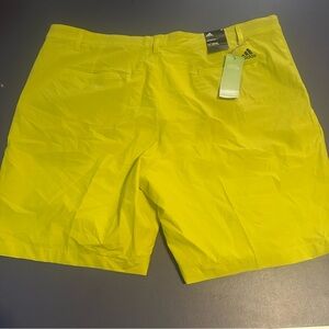 New Adidas Men's Bright Neon Green Athletic Shorts